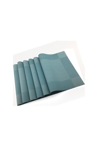 Bej Mavi 6 Adet/grup Placemat Yemek Sofra Takımı Bej Pvc Masa Mat Placemats Pedleri Kase Coaster Mutfak Aksesuarları Bej