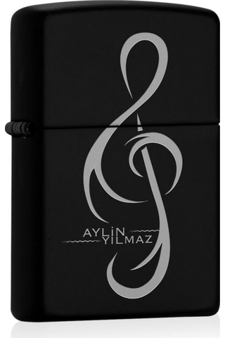 Kişiye Özel Benzinli Siyah Metal Çakmak - 19