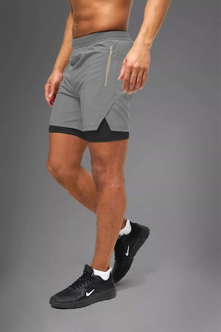 Nature The Brand Gri Unisex Gym Ve Fitness Astarlı Taytlı Şort Gri