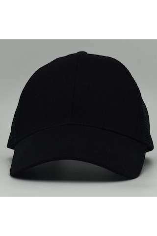 Unisex Ayarlanabilir Siyah Fileli Spor Basic Şapka Siyah