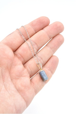 Murty99 Hakiki Doğal Kyanit Taşı Kolye Ucu Lacivert