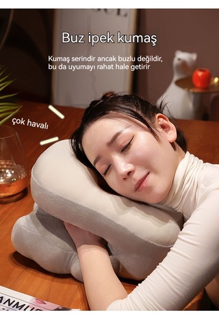 Şekerleme Artefaktı V Şekilli Uyku Yastığı 25 30 23-sümüklü Pembe