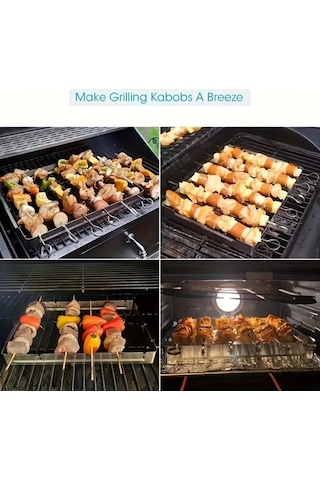 10'lu Paslanmaz Çelik Şiş Seti 20 Cm - Airfryer & Mangal Ttt