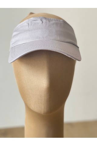 Aida Jewelss Pamuk Sporcu Koşu Tenis Vizör Şapka Arka Kısmı Ayarlanabilir Unisex Vizör Şapka Gri.