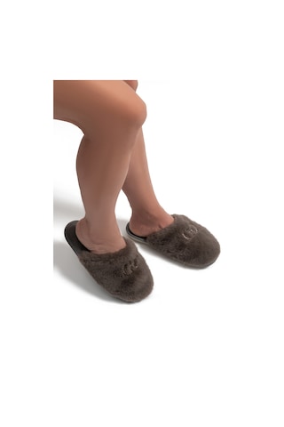 Alda Kadın Peluş Ev Terliği Koyu Gri 36/40 2851804
