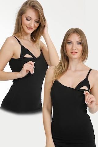 2li Hamile Emzirme Atleti Siyah-siyah Siyah - Siyah