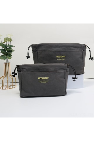 Geekyou Dayanıklı Kumaş Seyahat Organizer - Çanta İçi Çantalar, Makyaj Çantası, Anne Çantası, Pratik Depolama Çözümü Mavi Küçük