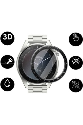 Kilifone - Huawei Watch 3 Pro Uyumlu - Ekran Koruyucu Pmma Pet Saat Ekran Koruyucu - Şeffaf