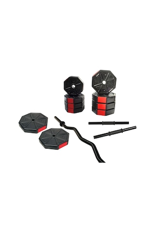 Tan Spor 50 KG Z Barlı (120 cm) Dambıl Ağırlık Halter Vücut Geliştirme Seti