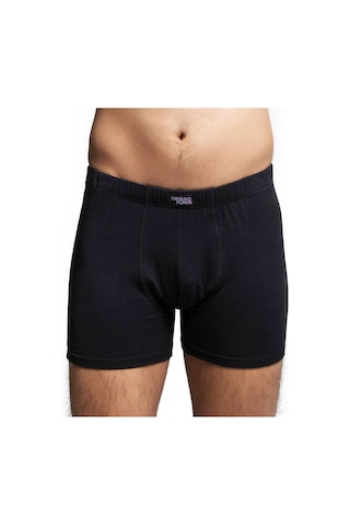 Thermoform Bambu Erkek Kolsuz Bisiklet Yaka Atlet Ve Boxer Şort Seti Siyah Çok Renkli