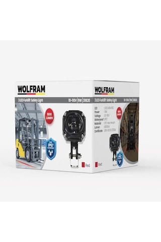 Forklift Kırmızı Çizgi Işık Veren Güvenlik Lambası 10/110v E-belgeli 9w
