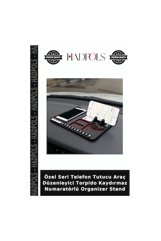 Özel Seri Telefon Tutucu Araç Düzenleyici Torpido Kaydırmaz Numaratörlü Organizer Stand