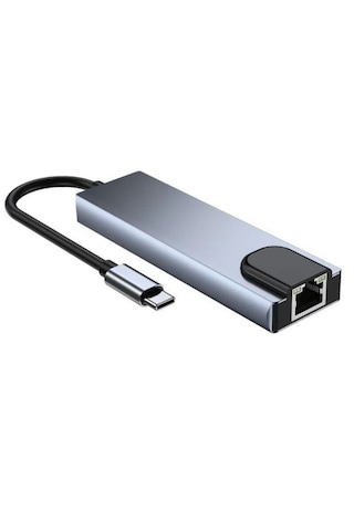Type-c 5-in-1 Çoklayıcı 4k Hdmı + Usb 3.0 2 + Ethernet Girişli Hub