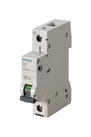 Sıemens 5Sl6116-7 Otomatik Sigorta 16A C Tipi 1Faz 6Ka