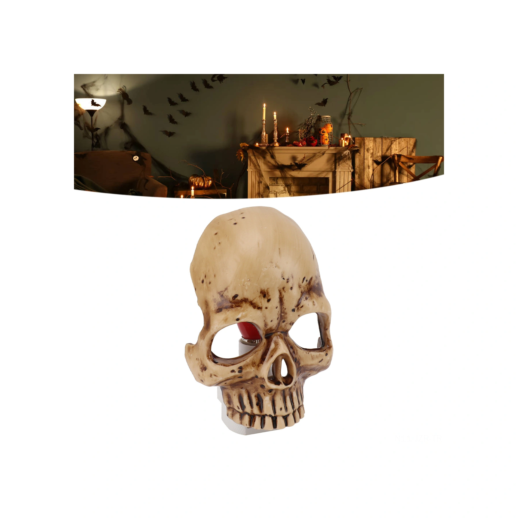 Geeroyoo Halloween Kemer Lehine Işıklı Figür, Aydınlatma Parlaklığı Ayarlanabilir Reçine Dekoratif Işık, 110v Amerikan Standartı, Ev Dekoru Ve Halloween Ambiyansı İçin Diğer