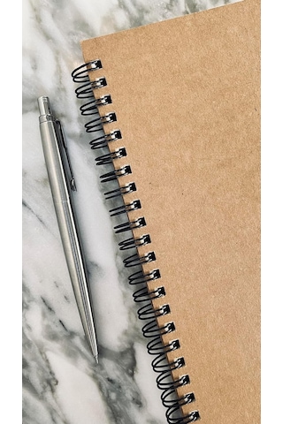 Lexroo Spiralli Notebook, Kraft Kapaklı, A5 Boyut 15x21 Cm , 100 Yaprak Noktalı