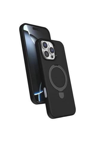 Apple, Uyumlu iPhone 16 Pro Regal Magsafe Standlı Kapak - Siyah - Aflc-842713