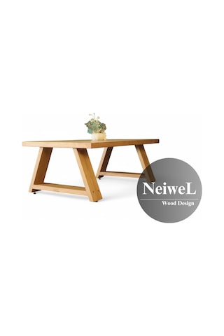 Neiwel Didim Doğal Ahşap Sehpa-70-180 Açık Ceviz