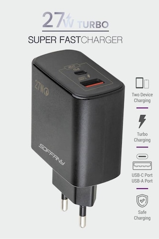 Sy226 Sy226 Usb-a + Usb-c Süper Hızlı Şarj Başlığı