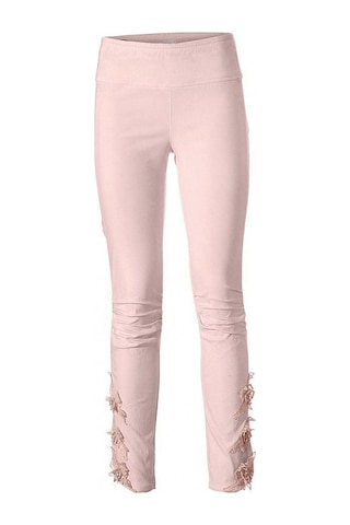 BULALGİY Kadın Gül Kurusu Skinny Dantel Pantolon - BGA136871