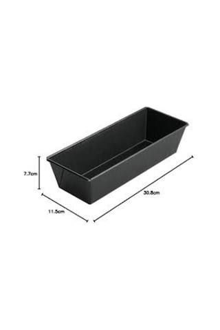 Yapışmaz Dikdörtgen Baton Kek Ve Ekmek Kalıbı 30 Cm Uzunluk, Dayanıklı Metal, Fırın Dostu, Profesyonel Kullanıma Uygun, Siyah Sku: Smg8690010550705 Açık Gri