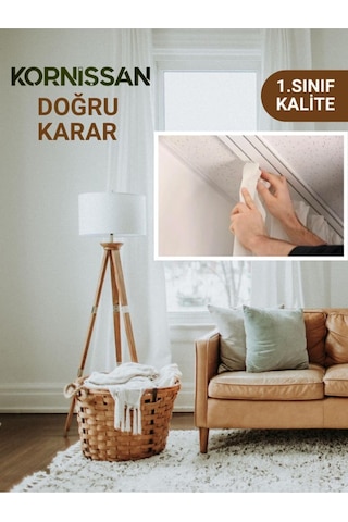 2,5 Metre 250 Cm 2 Raylı Birinci Sınıf Polyester Perde Tutucu Korniş Diğer