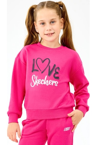 Skechers Fleece Çocuk Sweatshirt Pembe