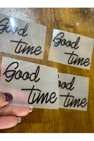 4 Adet Good Time Ütü İle Yapışan Transfer Baskı Arma 10x7 Cm