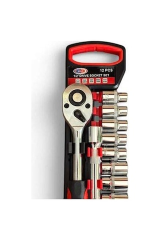 Cp Anahtarlı Lokma Takımı 1/2" 12 Parça Cırcırlı Lokma Seti Cr-v Çelik