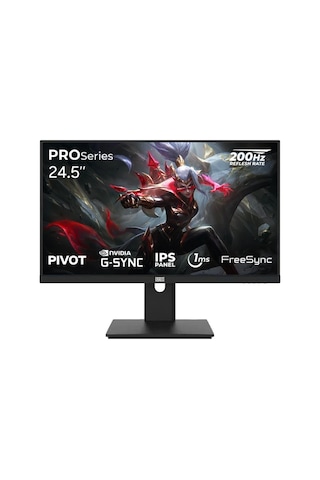 Dragos Pro Series P245fhd200 24.5" 1 Ms Full Hd Pivot Ips 200 Hz Oyuncu Monitörü