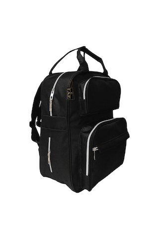 USF Bebek Bakım Çantası Organizatör Fonksiyonel Anne Bebek Bakım Sırt Çantası Siyah