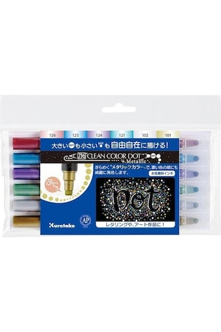 Zig Clean Color Dot Çift Taraflı Metalik 6 Lı Set