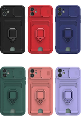 Apple Uyumlu iPhone 11 Kılıf Zore Pelit Kapak Koyu Yeşil
