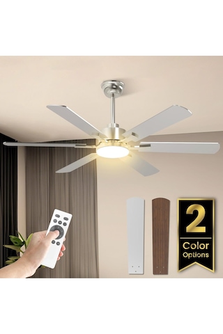 132 Cm Tavan Vantilatörü Ve Led Aydınlatma,sessiz, Uzaktan Kumandalı