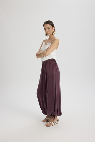 Mai Studios Co. Aria Bordo Şalvar Pantolon Bordo