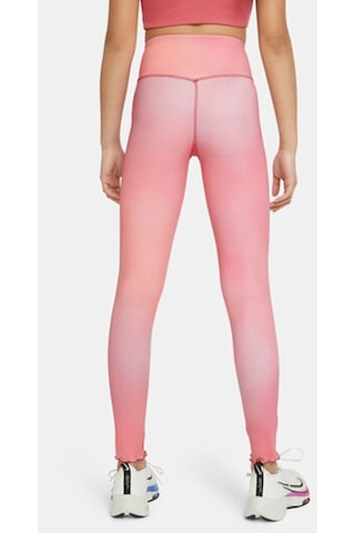 Nike One Girls Printed Dri Fit High Rise Leggings Pink Yüksek Belli Çocuk Taytı Pembe