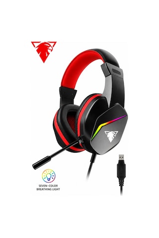 Jedel Gaming Gh-269 7.1 Usb Mikrofonlu Rgb Oyuncu Kulaklığı - Siyah/kırmızı