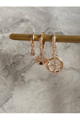 Çelik 3'lü Set Kadın Küpe-altın Ophelia Sevgiliye Hediye