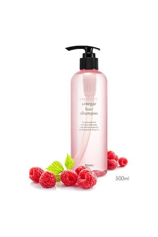 Missha Raspberry Vinegar Hair Shampoo Canlı Parlak ve Güçlü Görünen Saçlar İçin Ahududu Sirkeli Şampuan 500 ML