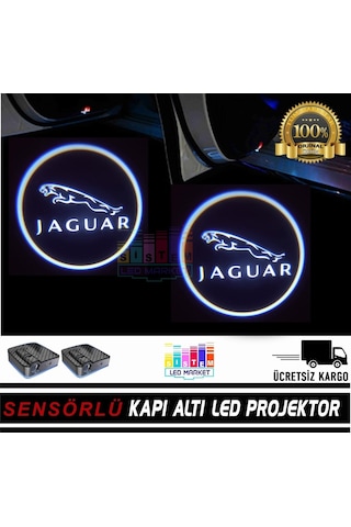 Jaguar Araçlar Için Pilli Yapıştırmalı Kapı Altı Led Logo (488661192)