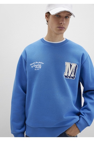 Mavi - M Logo Nakış Detaylı Mavi Sweatshirt 0s10492-81330 Mavi