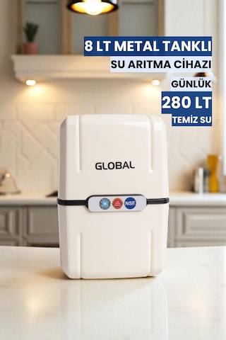 Su Arıtma Cihazı 8lt Kapalı Kasa 5 Filtreli Ro Sistem Ters Ozmoz Üreticiden Water Global Su Arıtma Cihazı