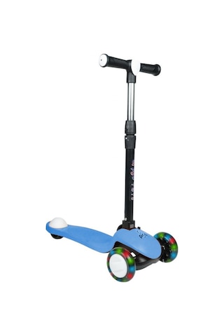 3+ Yaş Pro Scooter Mavi Işıklı 50 Kg Taşıma Kapasiteli Mavi