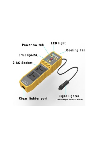 Sones Üç Usb'li 12v İla 220v 300w Araç Güç Çeviricisi