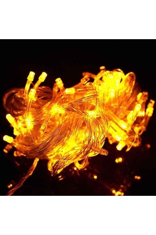 50m Led Dize Işıklar Noel Yeni Yıl Çelenk Dekorasyon Sokak Odası Ev Bahçe Dış Mekan Kullanımı Dıy Dekor, Cn Fiş, Watt: 50m 400led Sarı Diğer