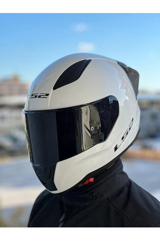 LS2 Rapid 2 Race  Beyaz Kask