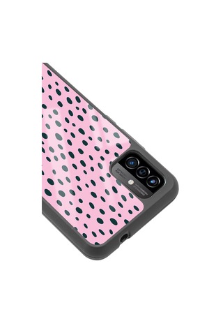 P13 Blue Max Pro Lite 2022 Pembe Benek Tasarımlı Glossy Telefon Kılıfı Çok Renkli
