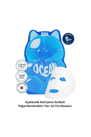 Editb Hyalüronik Asit İçeren Yoğun Ne MLendirici Yarı Jel Yüz Maskesi EDIT.B Waterfull Gummy Mask