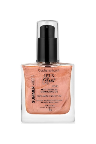 Bade Natural Rose Bitkisel Skualan İçerikli Çok Amaçlı Nemlendirici﻿﻿ Işıltılı Yağ 50 ML
