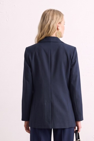 Barrels And Oıl Kadın Çift Düğmeli Blazer Ceket - Lacivert Lacivert